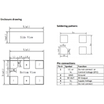 AXLE5032-V-5-C-05-4F-10.000,5032mm,10MHz,AXTAL振蕩器